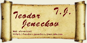 Teodor Jeneckov vizit kartica